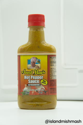 Aunt May's Hot Pepper Sauce with garlic - 6 oz