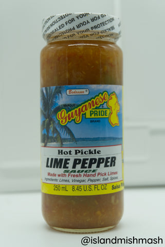 Guyanese Pride Hot Pickle Lime Pepper Sauce - 12 oz