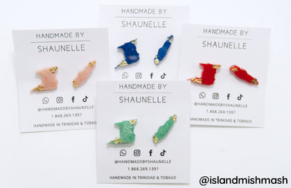 Trinidad & Tobago Map earrings